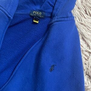 blue polo track suit